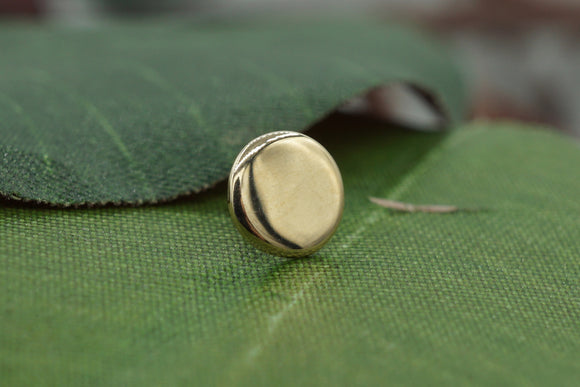 Dusk Yellow Gold Polished Disk (Threadless)