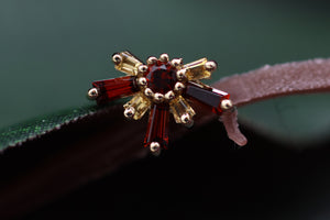 Gold Half Mininova with Gemstones