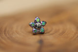 Titanium Flower Gem Ends