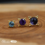 Gold Zia with Gemstones (Threadless)