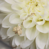 Yellow Gold Bees Charm