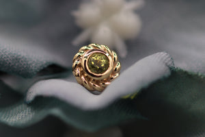 Gold Mini Braided Raine w/ Gemstones (Threadless)