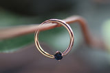 BVLA Gold Septum Fixed Ring with Gemstones