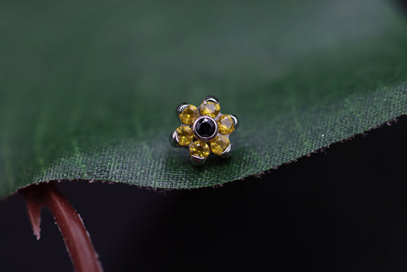 Flower with Gemstones (Threaded)