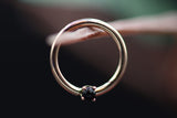 Body Gems Gold Septum Fixed Ring with Gemstones