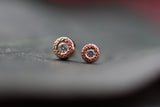 Gold Pave Circle with Genuine White Diamond (Threadless)