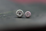 Gold Pave Circle with Genuine White Diamond (Threadless)