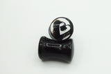 0g Glass Plugs with See Through Heart