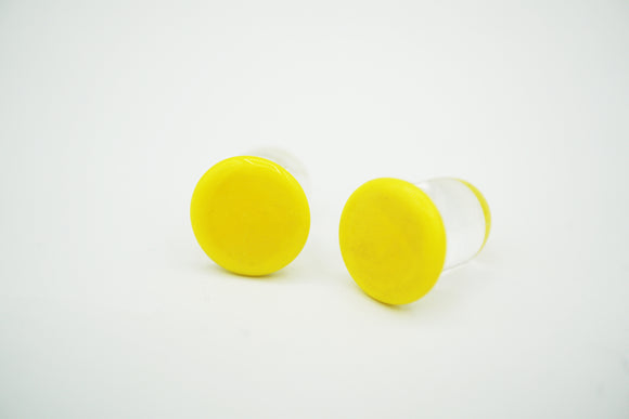 Yellow Single Flare Color Front Plugs