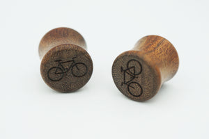 Wood Plugs with Bicycle