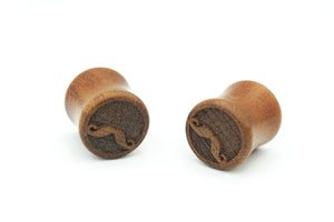 Wood Plugs with Mustache