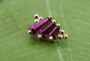 Gold Devotion with Gemstones (Threaded)