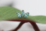 Anatometal Gold Mini Marquise Fan with Gemstones (Threadless)